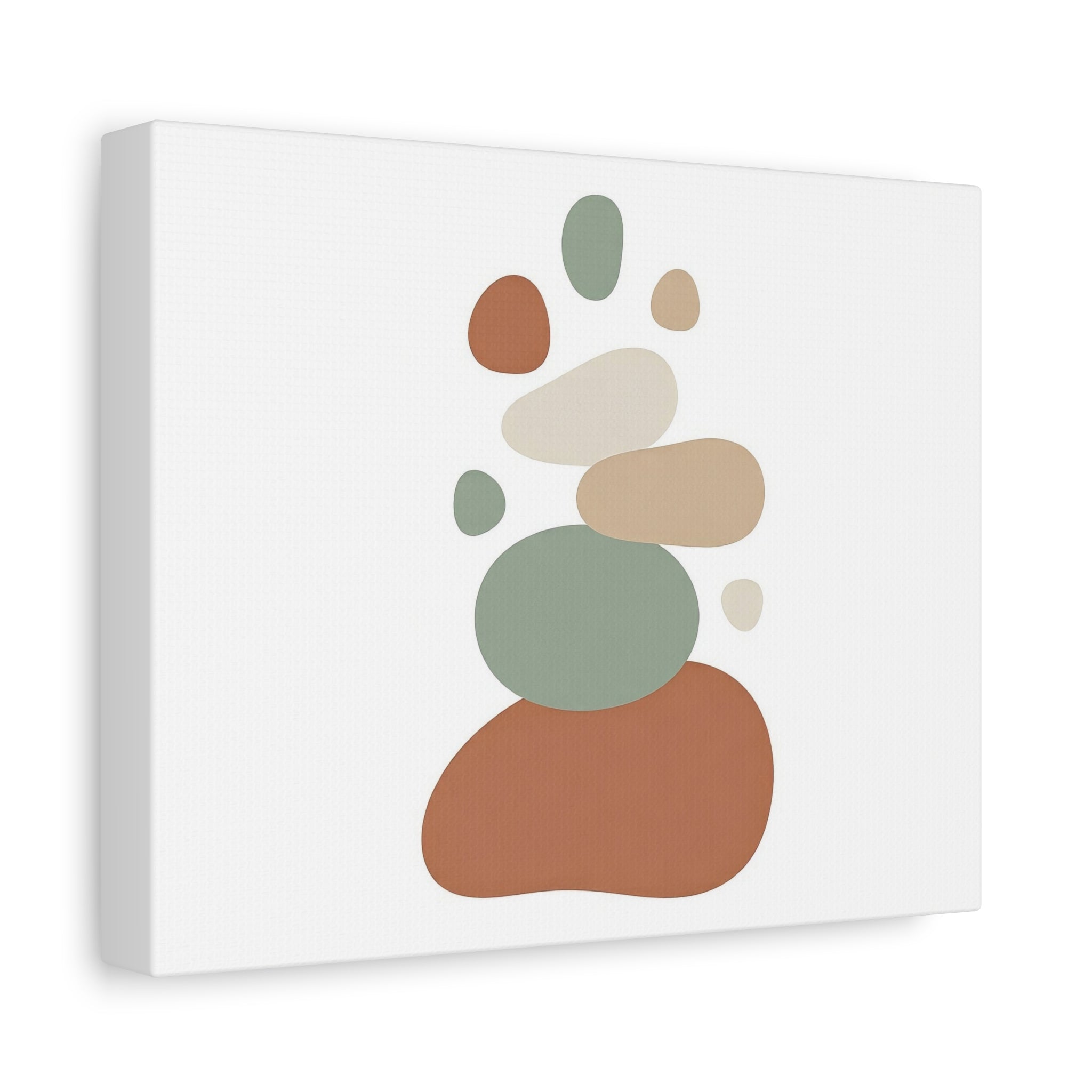 Minimalist Earth-Tone Organic Shapes Canvas Wall Art