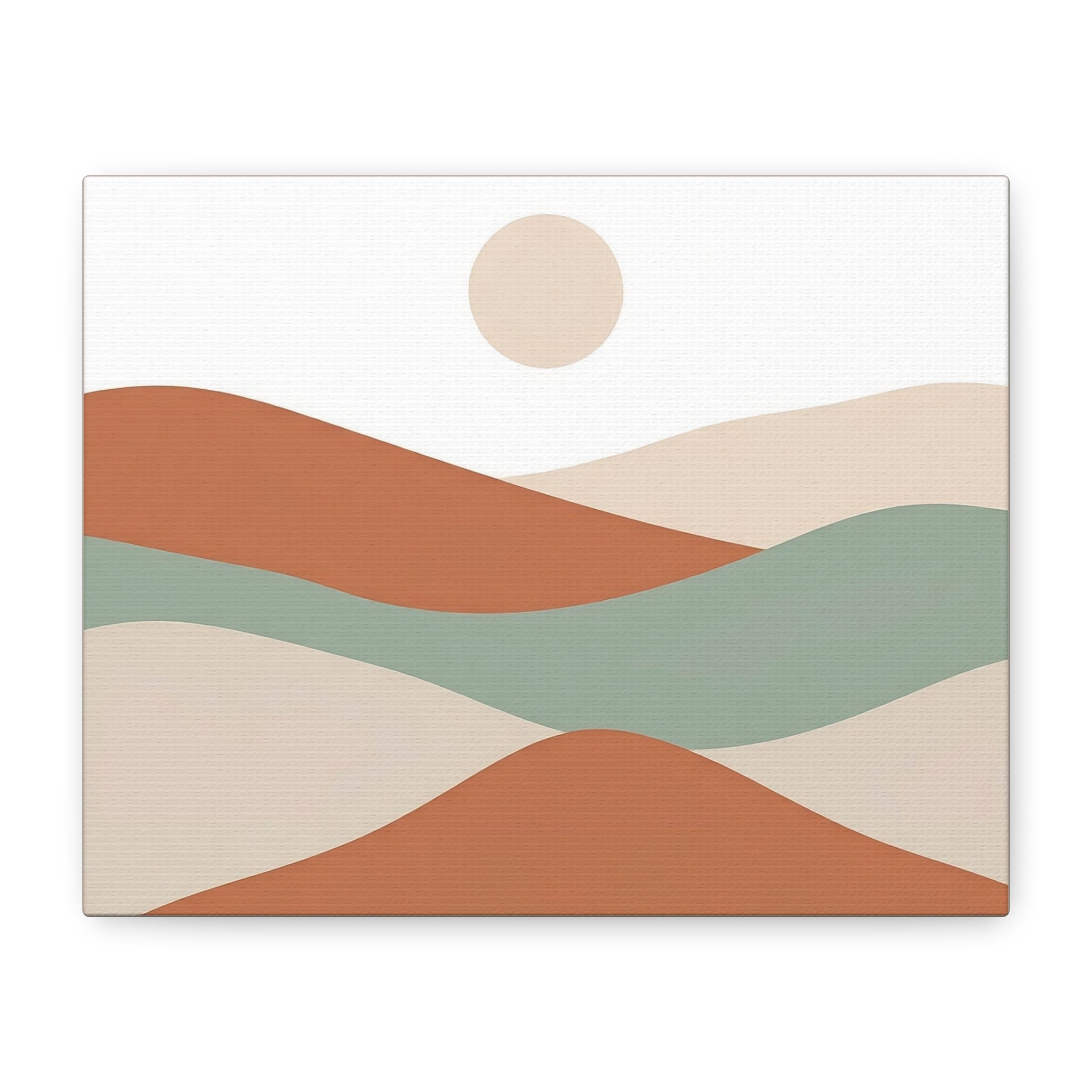 Minimalist Earth-Tone Abstract Landscape Canvas Wall Art