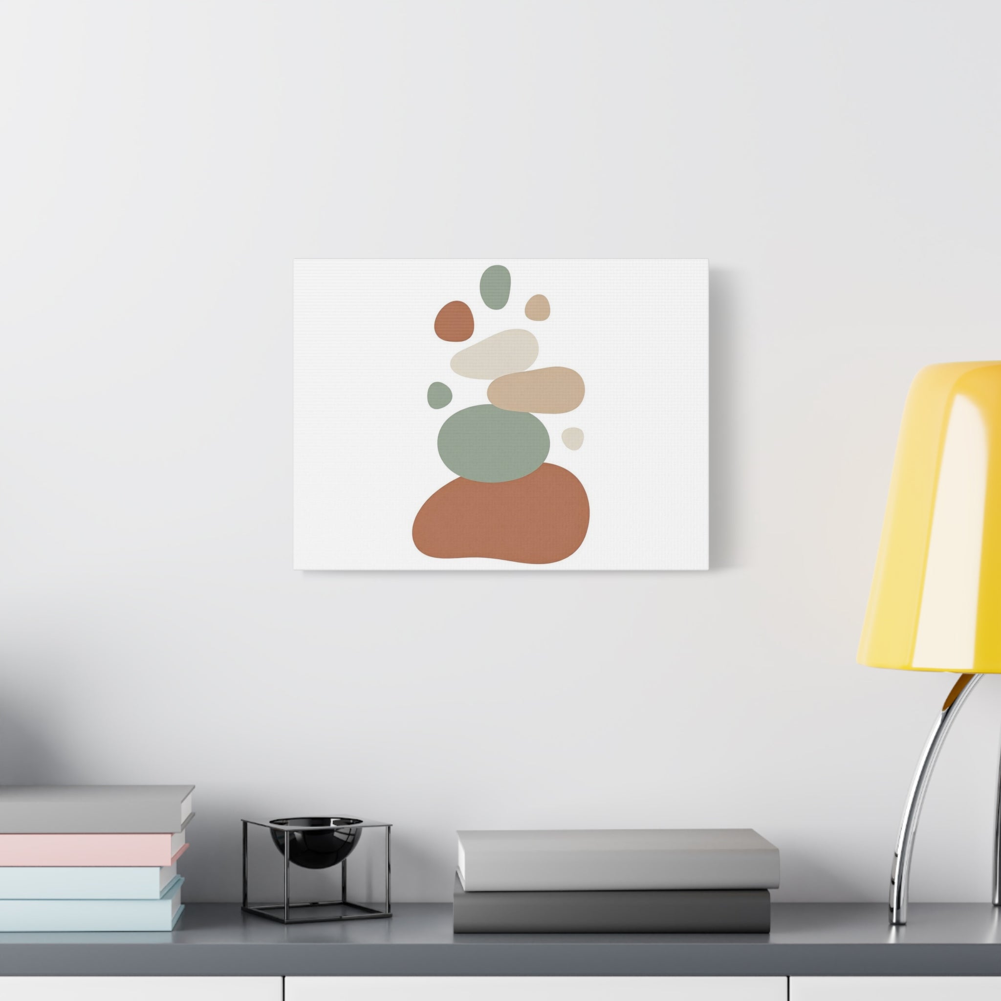 Minimalist Earth-Tone Organic Shapes Canvas Wall Art