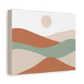 Minimalist Earth-Tone Abstract Landscape Canvas Wall Art